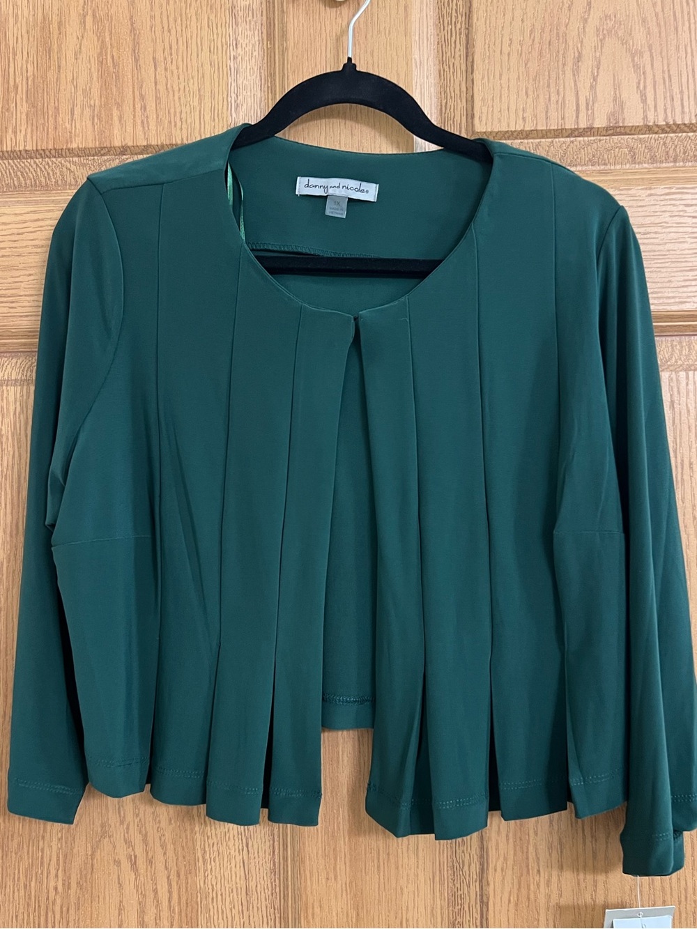 Danny & Nicole Green Cropped Jacket Size 1X